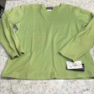 Vintage Southern Lady Celery Long Sleeve Tee NOS